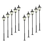 LYM09 10 pcs Model Railway Led Lamppost Lamps Street Lgihts N Scale 4.7cm 1.85inch 12V New