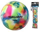 Bauer 4 Pack No Bounce Street Hockey Balls, Cool or Warm Weather (Warm Weather, Multi-Colored)