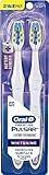 Oral-B 3D White Pulsar, Battery electric toothbrushes, 2 count SOFT toothbrush pack, removes stains, whitens teeth, travel essentials tooth brush