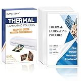 500 Pack 5mil 2.25“x3.75" Thermal Laminating Pouches Badge Laminate Pouches Clear Laminated Luggage Tags Printable Laminator Pouches for Business Permits Cards (500, 2.25"x3.75"-5mil)