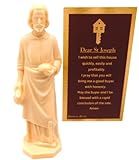 Westmon Works St Joseph House Selling Statue and Double Sided Prayer Card Faith-Based Made in The USA Figurine with Prayer for Selling Homes
