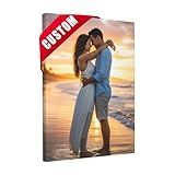 Nxwdwqa Custom Canvas Prints with Your Photos Prints, Personalized Canvas Wall Art, Upload Your Photo to Wall Art, Home Decor Gift for Family, Mom, Dad, Wedding, Pets (One Photo)