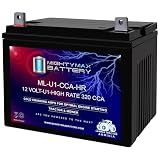 ML-U1-CCAHR -12 Volt, 320 CCA, Nut and Bolt (NB) Terminal, Rechargeable SLA AGM High Rate Series Battery