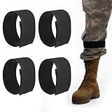 4 PCS Cowboy Boot Ankle Strap Snake Bootstraps Elastic Adjustable Boot Blousers for Gardening Hiking Cycling Fishing Running Hunting