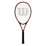 Wilson Federer Adult Recreational Tennis Racket - Grip Size 3 - 4 3/8", Red/White/Black