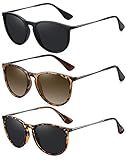 WOWSUN Retro Polarized Sunglasses Womens Trendy Round Classic Glasses