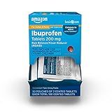 Amazon Basic Care Ibuprofen Tablets, 200 mg, Pain Reliever and Fever Reducer, For Headache, Muscular Aches, Arthritis, Backache, Menstrual Pain, 100 Count (Pack of 1)