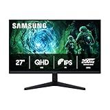 SAMSUNG 27” Odyssey G5 G53F QHD Resolution Gaming Monitor, HDR10, 200Hz Refresh Rate, IPS Panel, AMD FreeSync™ Premium, Black Equalizer, Auto Source Switch, LS27FG532ENXZA
