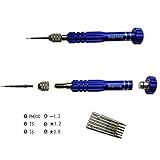 6in1 Torx T5 T6 Phillips Slot Type 0.8mm 1.2mm Pentalobe 5 Point Star Repair Magnetic Screwdriver Open Tool kit for MacBook Pro Retina Air iPad iPhone 11 12 Pro X XR XS Max 7 8 Plus iPod