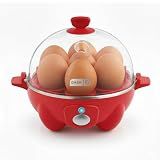 Dash Rapid Egg Cooker, 7 Hard Boiled Eggs, Red