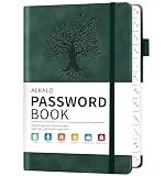 Password Book with Alphabetical Tabs, 4.5"x5.9"Small Pocket