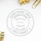 New Jersey Notary Seal Embosser, Handheld 1-5/8 in Notary Public Stamp NJ