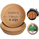 SIUDANGKA Air Fryer Liners for Ninja Air Fryer, 100 Pcs Disposable Paper Liner for most 4-8QT AirFryer