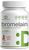Bromelain Supplement 2,000mg Per Serving, 240 Capsules – Natural Proteolytic Enzymes from Fresh Pineapple – Supports Nutrient Digestion