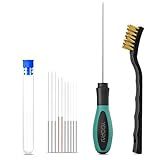 YOOPAI 3D Printer Nozzle Cleaning Kit, 3D Printer Cleaning Kit with Soft Rubber Handle, 0.4mm Nozzle Cleaning Needles and Copper Wire Brush, 3D Printer Tools Kit for 1.75mm Nozzles