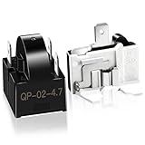 Refrigerator Starter Relay Set, 3 Pin 4.7 Ohm PTC Fridge Compressor Starter with 1/2HP Refrigerator Overload Protector Kit Universal Coolers Replacement Parts Accessories for Freezer Wine Cooler