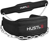 Dip Belt with Chain for Weightlifting – 42in Steel Belt Chain, 7in Padded Back Support, 400lb Capacity – Weighted Belt for Pullups, Dips, Squats – Heavy Duty Weight Belt for Men and Women