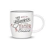 ELEGANTPARK Teacher Appreciation Gifts for Women 13oz White Ceramic Coffee Mug, Kindergarten Preschool Teacher Birthday Gift, End of School Year Thank You Back to School Retirement Cup Boxed