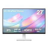 LG 27US500-W Ultrafine Monitor 27-Inch 4K UHD (3840x2160) HDR10 IPS Borderless Design Reader Mode Flicker Safe Switch App HDMI DisplayPort - White