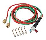 FLKQC Jewelry Micro Mini Gas Small Torch Welding Soldering Gun Soldering Torches Soldering kit with 5 Weld tips for Oxygen Cylinders, Hoses - Acetylene for Jewelers