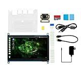 Jetson Nano Developer Accessories Kit for Small Powerful Computer AI Development Board with 7 inch IPS Touch HDMI Screen LCD Display Micro Card 64GB Camera Module @XYGStudy (AcceC)
