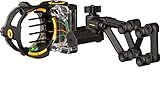 Trophy Ridge React H4 Bow Sight - 4 Pin Sight, Tool Less Windage and Elevation Adustability, 2nd Axis Leveling, Adjustable Click Light, Black