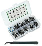 MTDELE 180 Pcs 10 Values Tactile Push Button Switch Momentary Kit 6x6mm Compatible with arduino