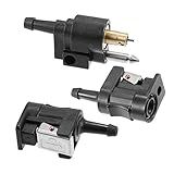 X AUTOHAUX 3pcs Marine Boat Engine Fuel Line Connector Fittings 6mm Female Male Fuel Pipe Joint Comp Fitting for Yamaha Outboard Motor Fuel Tank Hose Pipe 1/4" 6Y1-24305-06 6G1-24304-10