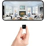 RXIMA Mini Security Camera, 4K WiFi Wireless Camera Small Portable HD Nanny Cam with Motion Detection, Cloud & SD Storage, Night Vision Micro Cameras for Home Office Car Pet Baby Indoor & Outdoor