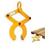 kuailebuy Pallet Puller,1T/2205 LBS Capacity Pallet Jack Puller,Heavy Duty Single Scissor Clamp for Forklift Chain,Pulling Pallets,5 Inch Jaw Opening
