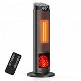 OLIXIS 23" Space Heater for Indoor Use, 70° Oscillation, 4 Modes
