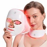 Aesthifae LED Face Mask for Wrinkles, Red Light Therapy for Face, Cordless NIR Red Light Therapy Mask with 7 Light Modes, 426 LEDs Rechargeable for Glowing Skin at Home White