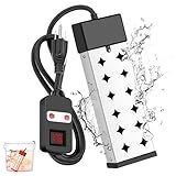 Immersion Water Heater Electric, 1800W Portable Water Heater with Temperature Display, Anti Dry Burn Protection & Adjustable Thermostat, Full Submersion Required for Buckets, Tubs, Pools, 120V