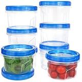 Soup Containers with Lids 16 oz -10 Pack Freezer Storage Containers with Twist Top Lids - Freezer Containers Ideal for Food Storage, Soup, Lunch, Leftovers, Food Containers with Leak-proof/BPA Free
