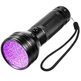 Dunzy Ghost Hunting UV Flashlight, Ghost Hunting Equipment, 51 LED Light Handheld Black Light for Investigation Paranormal Equipment for Home Office Outdoor Inspections Gifts