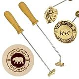Custom Branding Iron for Wood Leather Food Personalized Stamp Tool Kit with Your Text&Logo for Craftsmen Weddings Bakers & Customized Gifts
