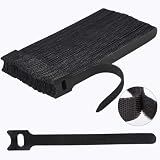 Nettbe 60 PCS 6 Inches Reusable Cable Ties, Adjustable Cord Straps Wire Organizer Cord Wrap and Hook Loop Cable Management