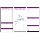 Weekly Planner Pad - Notepad Scheduling System - Dry Erase Board, Task List, and Calendar - Planning Poster for Time Management, Workout, Exercise, and Weight Loss - Expandable Desk Notepad