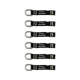 Ergodyne Squids 3700 Web Tool Tail Attachments, 6-Pack, 2 Pounds, Short Length|2.5,Black