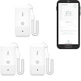 YoLink Smart Freezer Thermometer, LoRa Wireless Fridge Temperature Sensor 3-Pack, Ideal for Refrigerator, Freezer, Greenhouse, Pet Cage, App & SMS Alerts, 5-Year Battery, Hub Requied