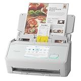 ScanSnap iX2500 Wireless or USB High-Speed Cloud Enabled Document, Photo & Receipt Scanner with Large 5" Touchscreen and 100 Page Auto Document Feeder for Mac or PC, White