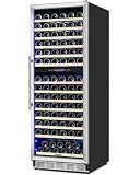 ORYMUSE Dual Zone Wine Fridge Freestanding 175 Bottle, 24 Inch Large Capacity Built-in Wine Cooler Refrigerator with Upgraded Compressor Cooling and Intelligent Temperature Memory