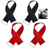 SquEqu 4 Pack Under Desk Elliptical Machine Traction Straps Ellipse Leg Exerciser Pedal Band Foot Strap for Senior Under Desk Machine Electric Ellipse Leg Exerciser Electric Seated Pedal Exerciser