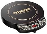 Nuwave Precision Induction Cooktop Gold, 12” Shatter-Proof Ceramic Glass Surface, Large 8” Heating Coil, Portable, 51Temp Settings 100°F to 575°F, 3 Wattage Settings 600, 900, and 1500 Watts
