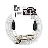 Petest 40ft Reflective Tie-Out Cable for Heavy Dogs Up to 125 Pounds