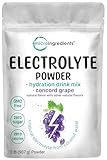 Micro Ingredients Hydration Electrolyte Powder, 2 lb (139 Servings) | Concord Grape Flavor | High Potassium (1,000mg) + Coconut Water | No Sugar, Keto Friendly | Non-GMO