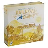 Railroad Ink Challenge: Shining Yellow Edition - Roll Dice and Draw Railways and Routes, Goal Cards to Expand Your Rail Map - Expansion Dice Included, Plays with 1-6 players, 20-30 mins, Ages 8 & Up