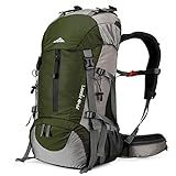 Loowoko 50L Hiking Backpack with Rain Cover for Both Men & Women