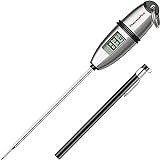 ThermoPro TP02S Digital Food Thermometer for Cooking Bread Baking Sourdough Liquids, Meat Thermometer Digital with Super Long Probe for Grill Kitchen BBQ Oil Milk Yogurt Candy Making Accessory