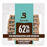 Boveda 62% Two-Way Humidity Control Packs For Storing ½ oz – Size 4 – 10 Pack – Moisture Absorbers for Small Storage Containers – Humidifier Packs – Hydration Packets in Resealable Bag